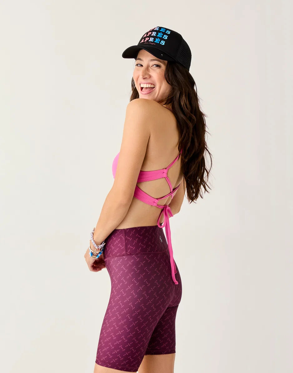 Lucie 8" Compression Short: Disco - FINAL SALE