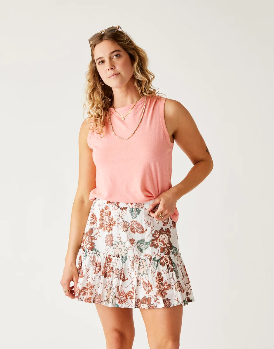 Larisa Hemp Tank: Electric Coral - FINAL SALE