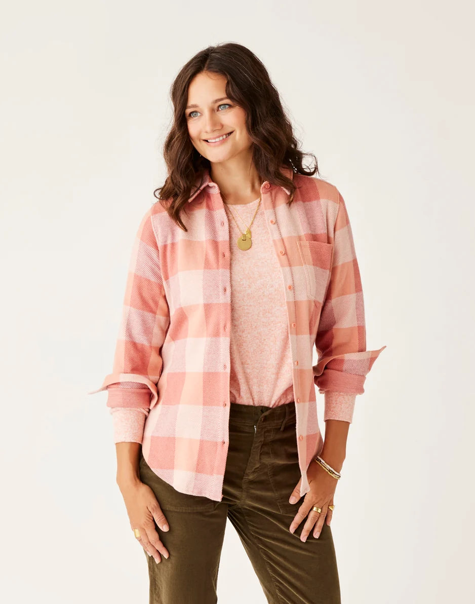 Fairbanks Supersoft Shirt: Lt. Henna Check - FINAL SALE