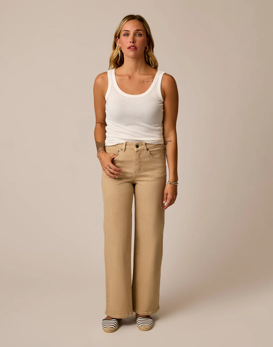 Audrey Wide Leg: Sand