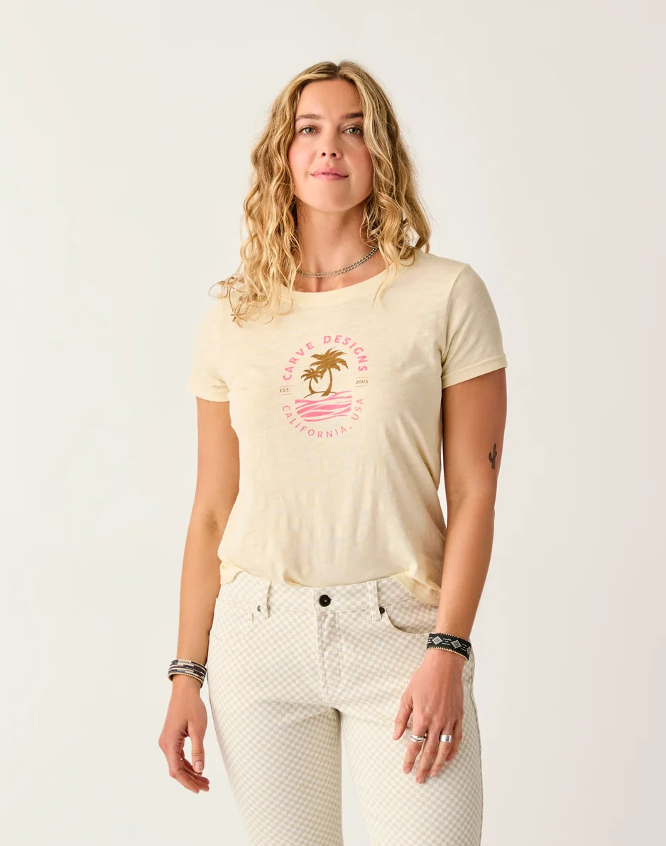 Cassidy Graphic Tee: Dogwood Palm - FINAL SALE