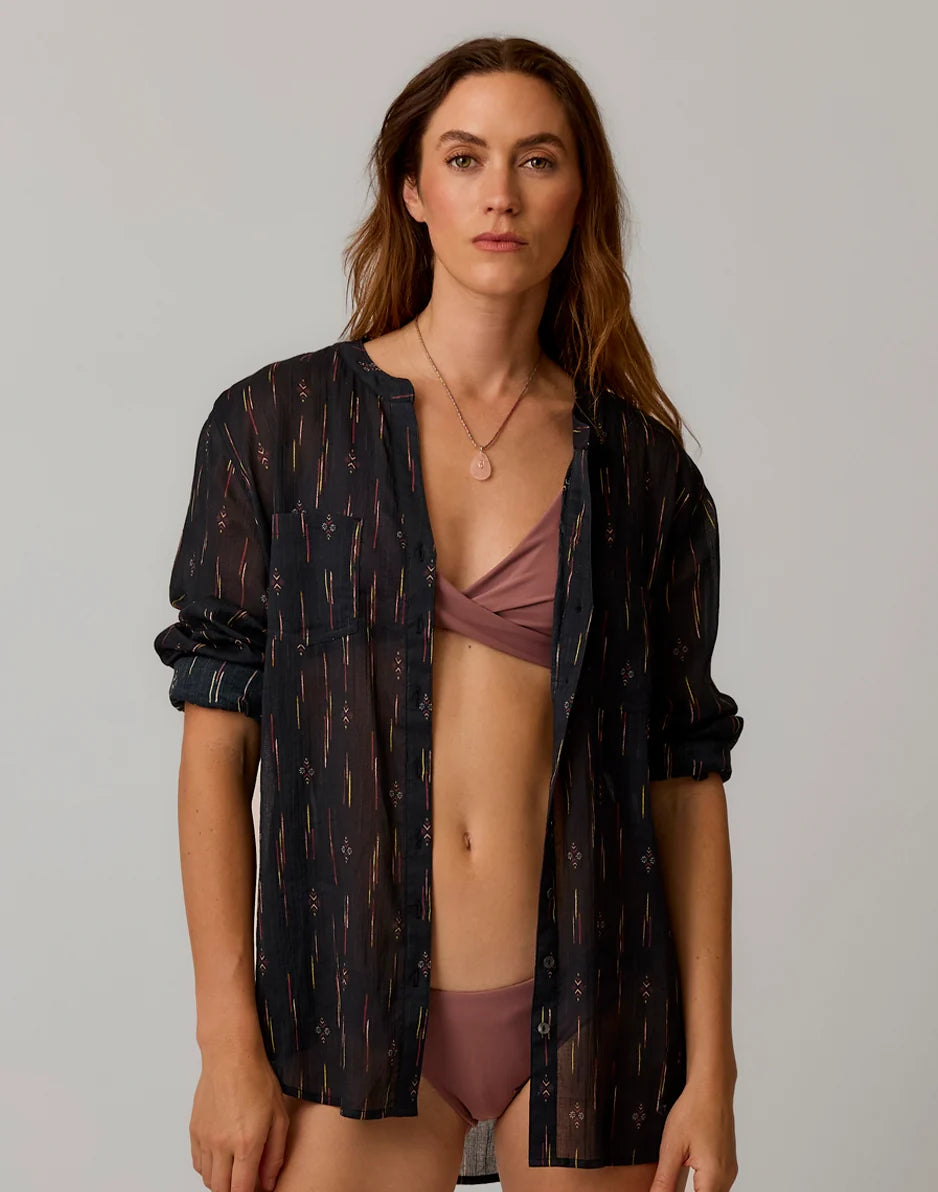 Dylan Gauze Tunic: Ombre Ikat