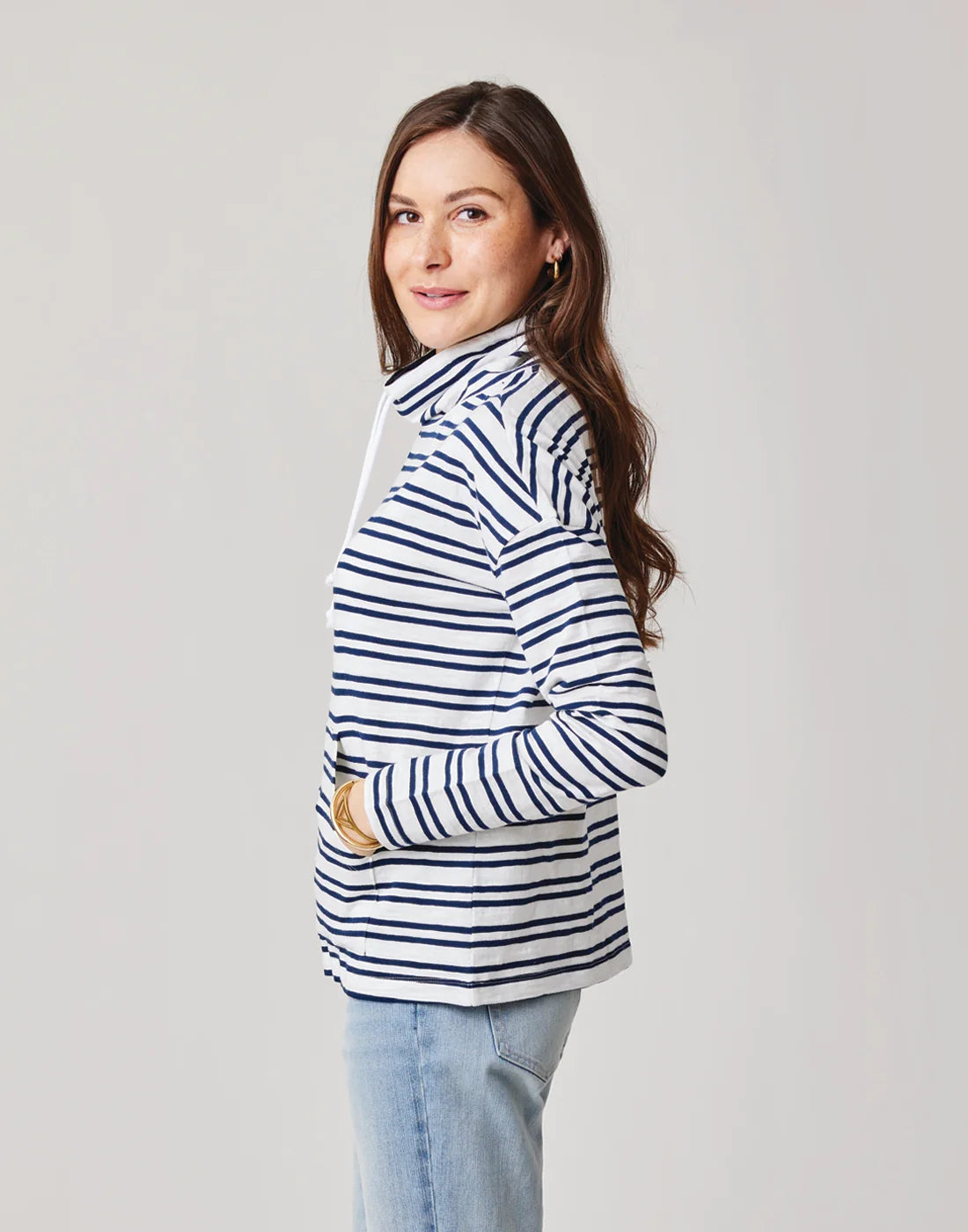 Bodie Funnel Neck: Cloud Breton