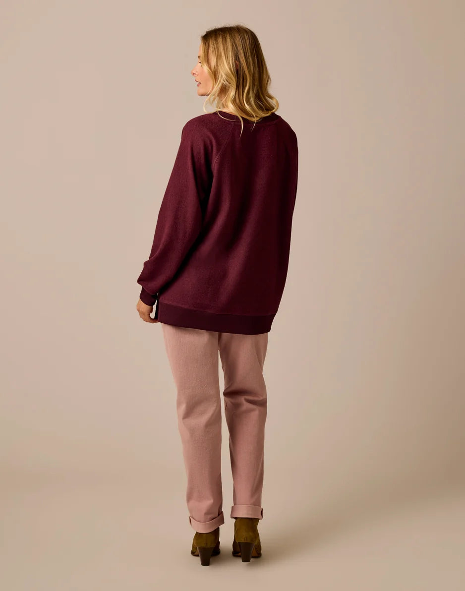 Alena Supersoft Top: Sangria Heather