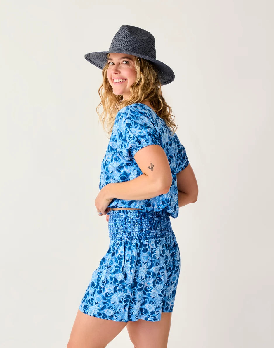 Celeste Top: Navy Floral - FINAL SALE