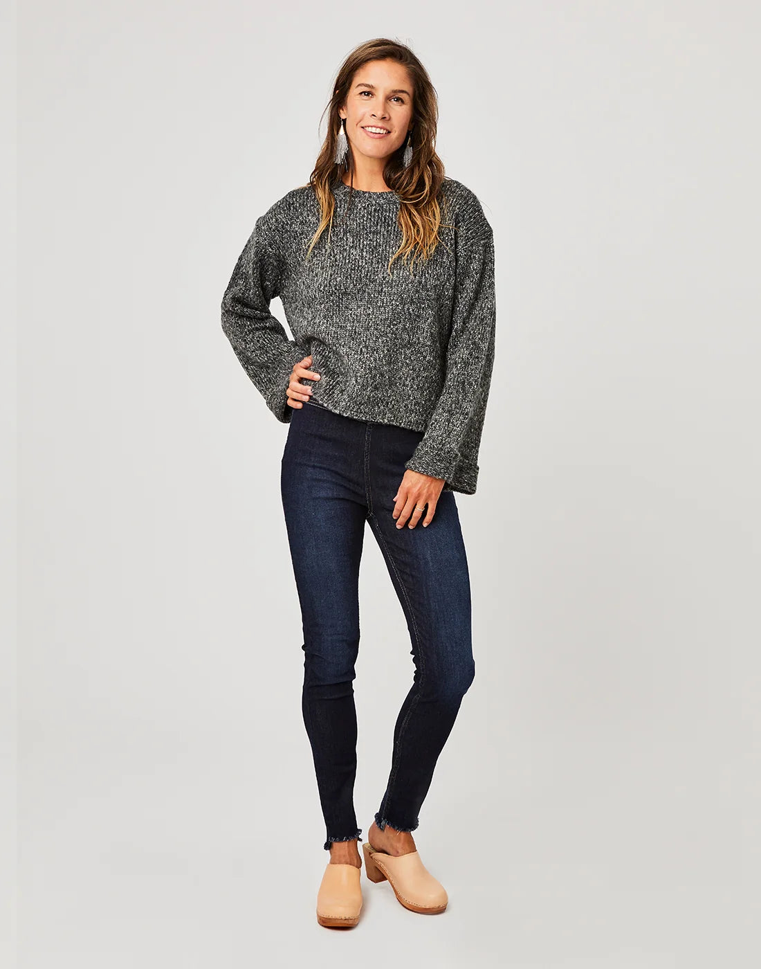 Estes Crop Sweater: Black - FINAL SALE