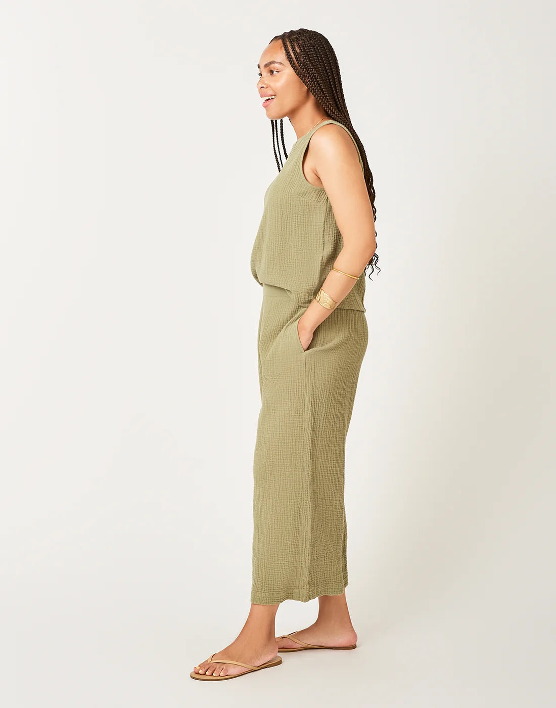 Kaia Pant: Olive - FINAL SALE