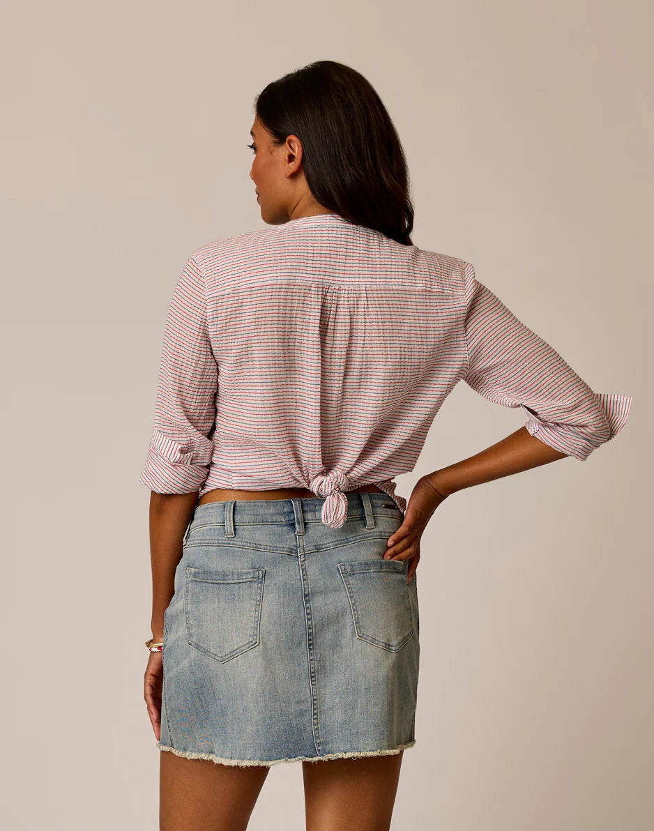 Dylan Gauze Shirt: Captain Stripe