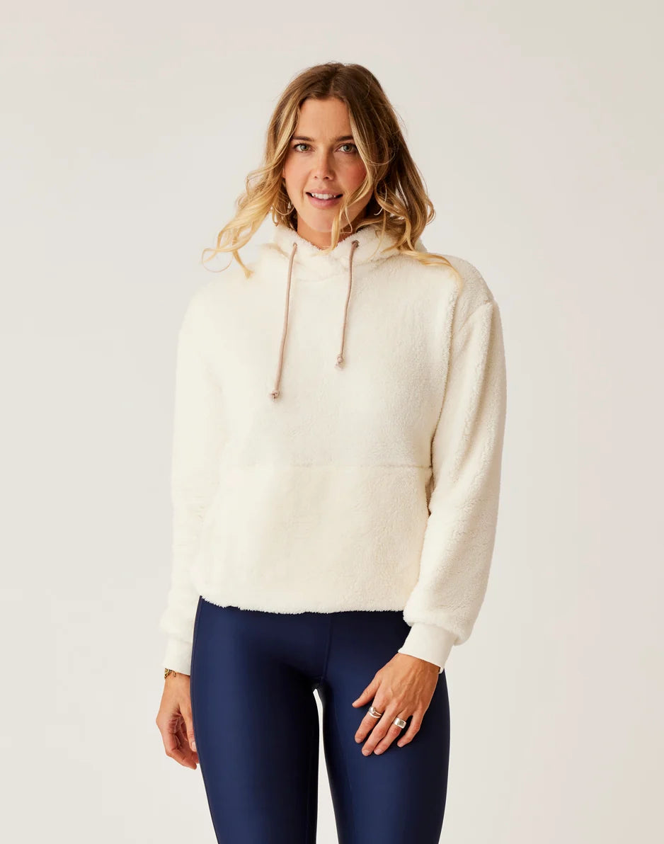 Brie Sherpa Hoodie: Birch - FINAL SALE