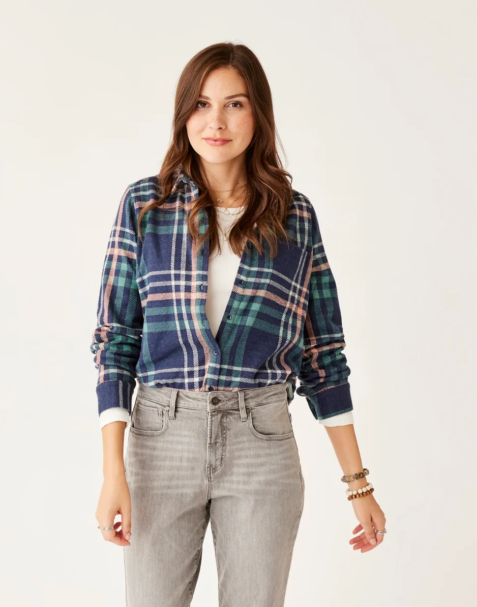 Fairbanks Supersoft Shirt: Navy Multiplaid - FINAL SALE