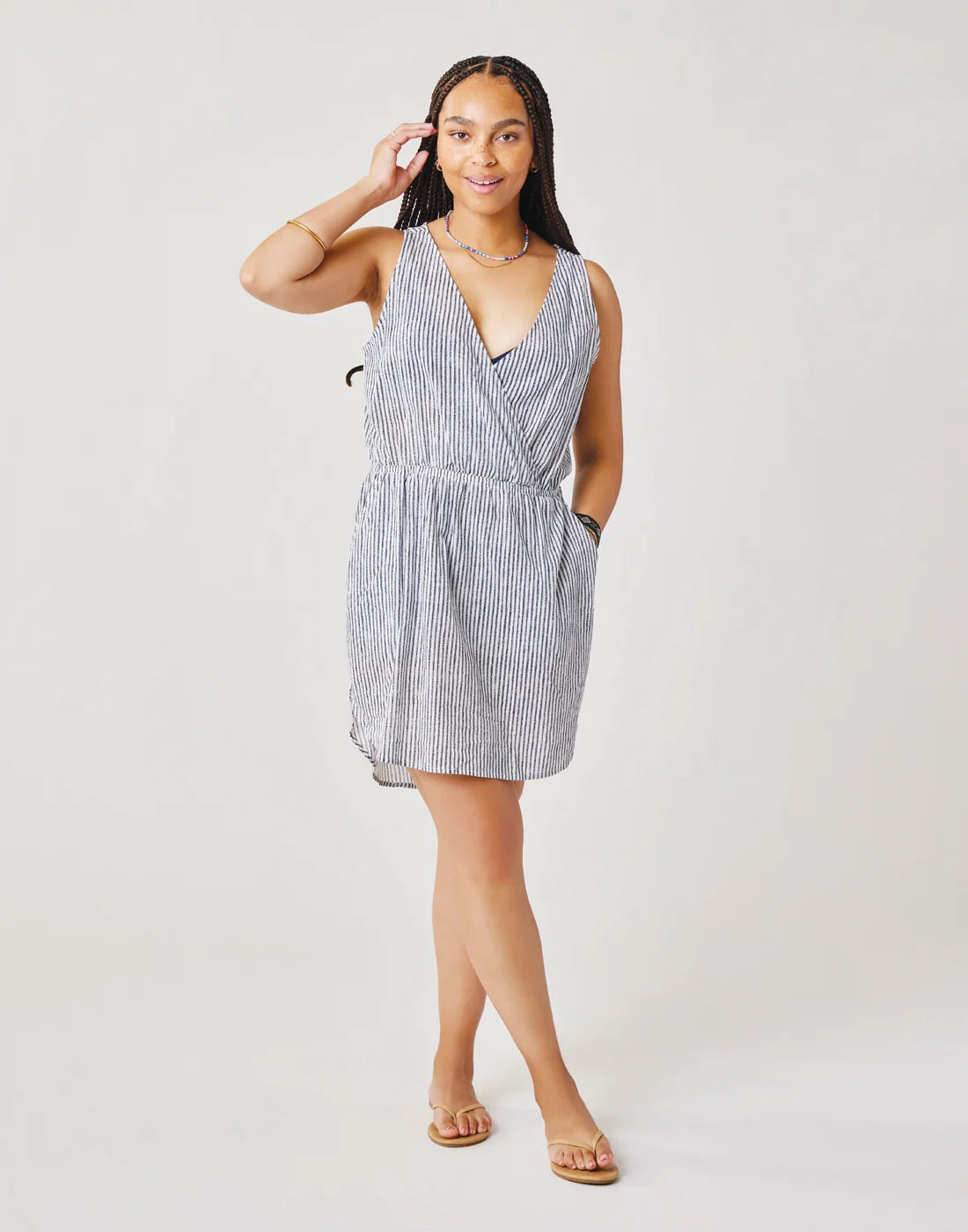 Coastal Cover Up: Navy Milos Stripe