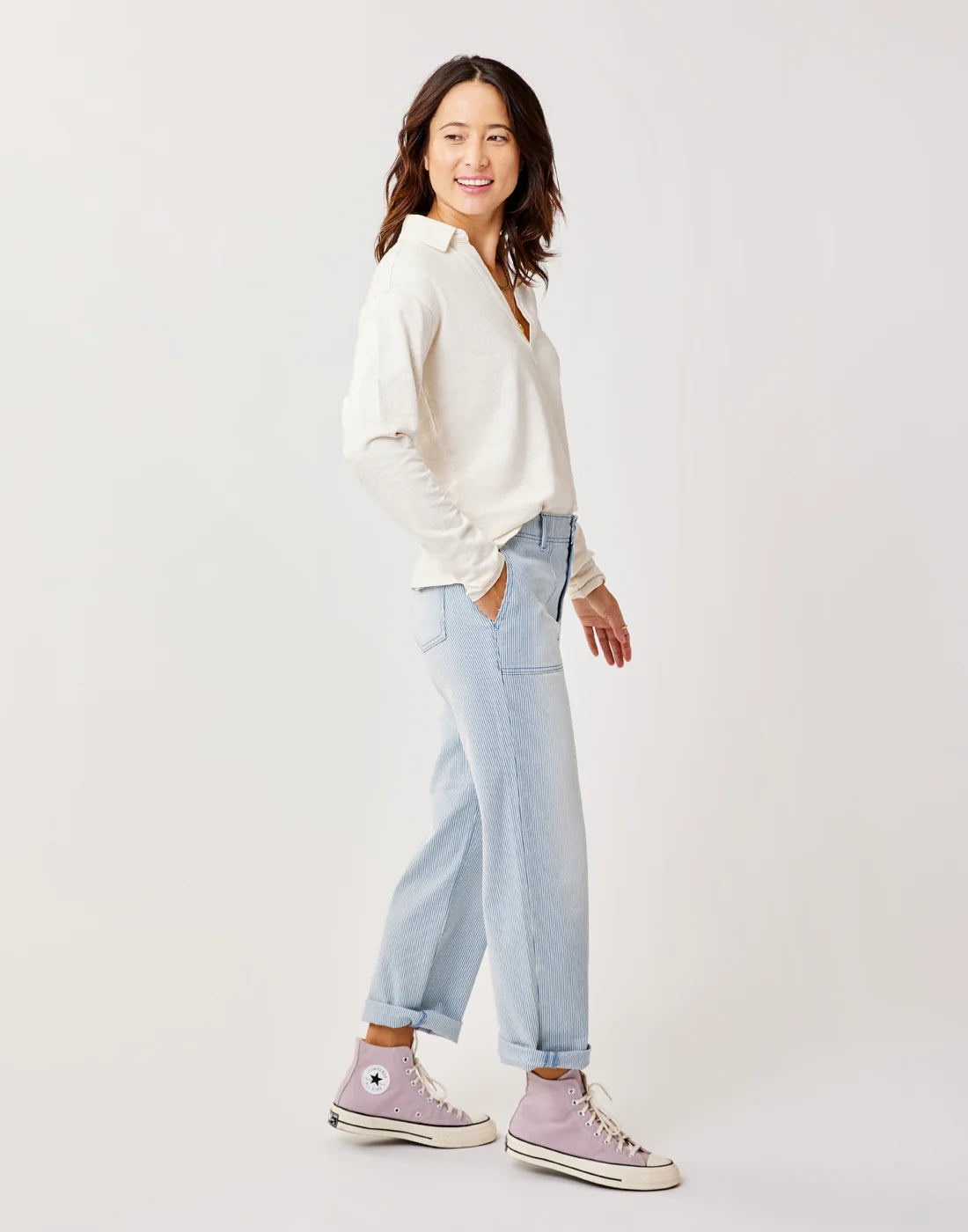 Corey Pant: Indigo Stripe - FINAL SALE