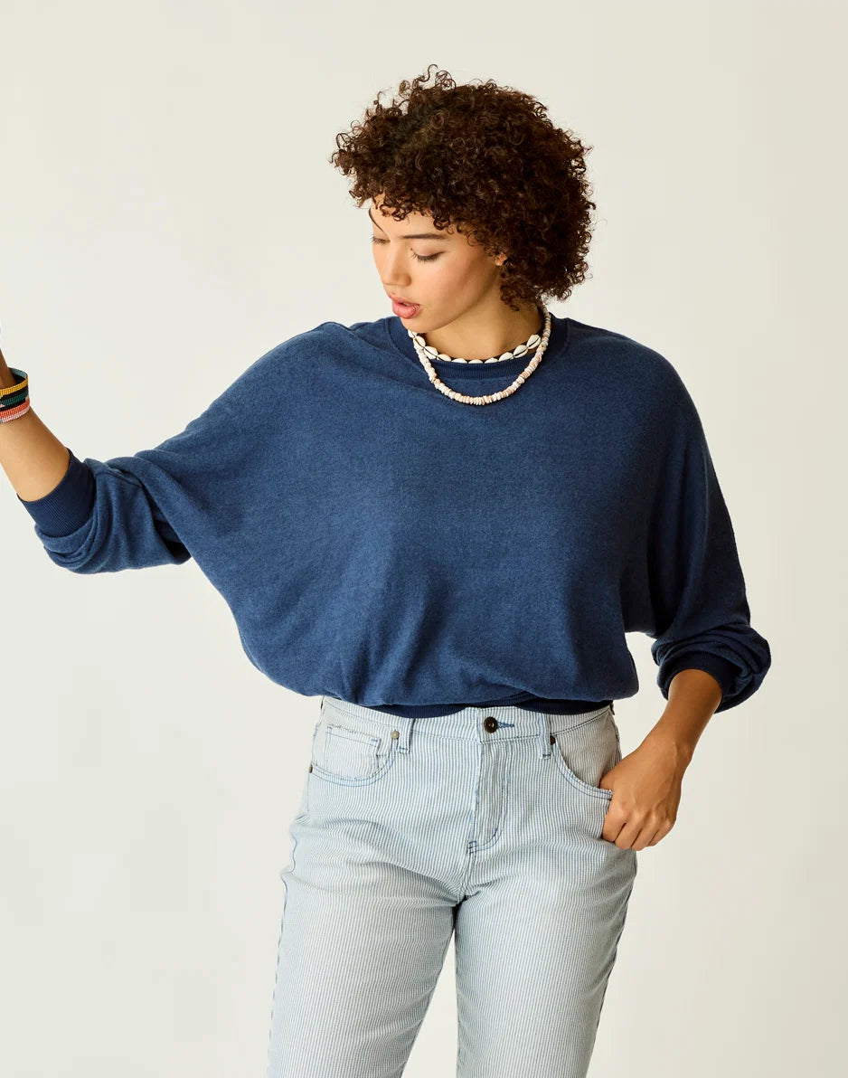 Anneke Supersoft Dolman: Navy Heather - FINAL SALE