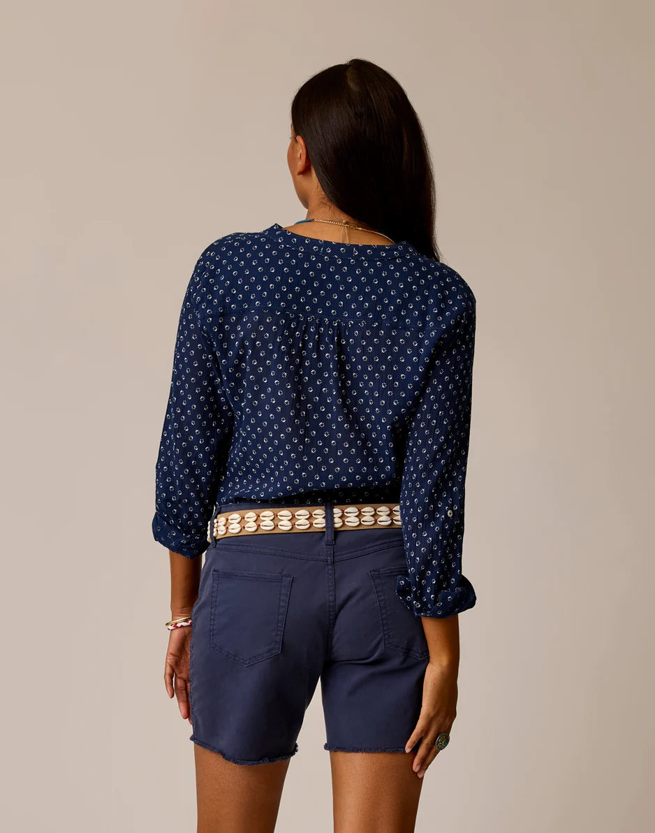 Dylan Gauze Shirt: Petite Bloom