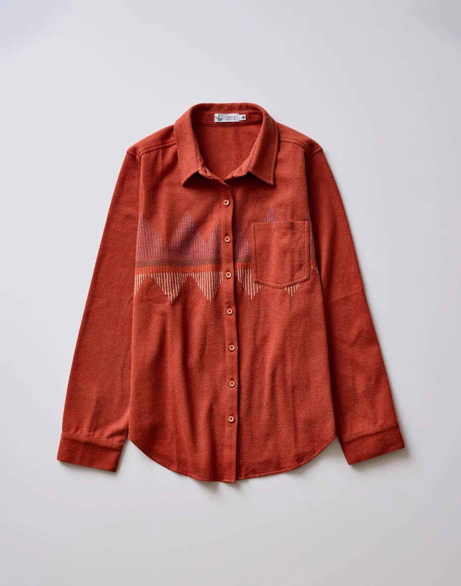 Fairbanks Supersoft Shirt: Copper Zig Zag - FINAL SALE