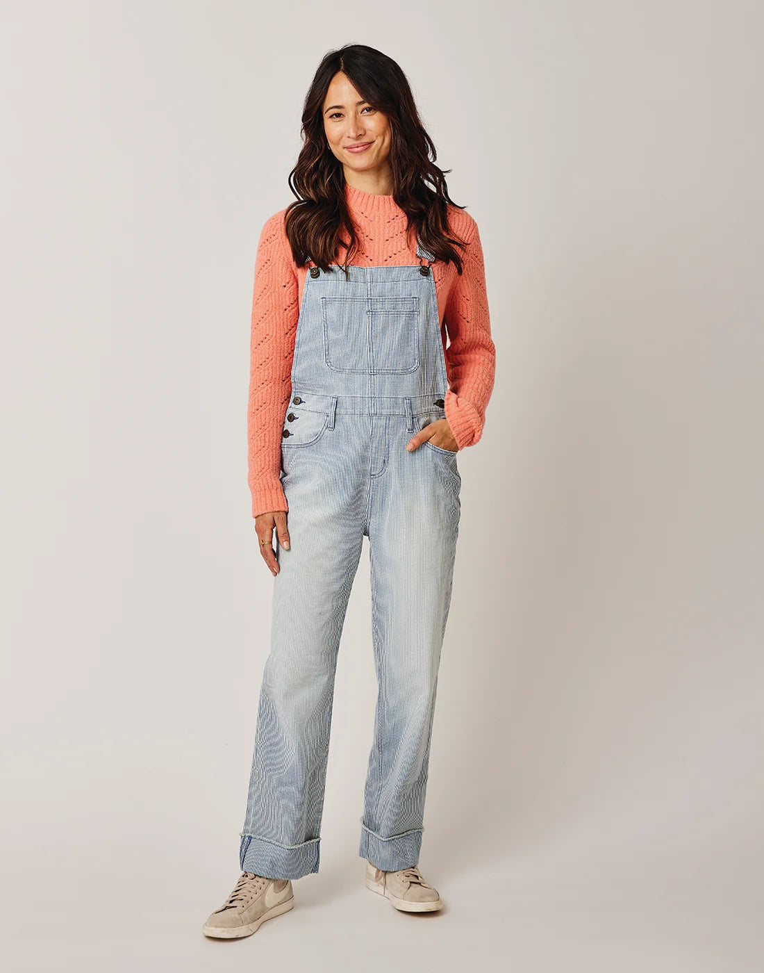 Jason Railroad Stripe Overall: Indigo Stripe - FINAL SALE