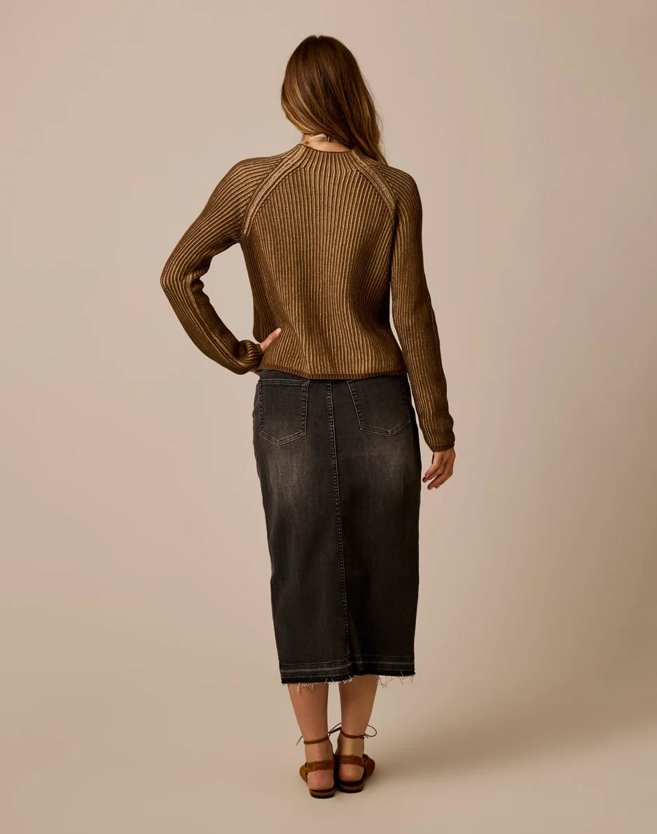 Ivy Reversible Sweater: Teak/Sandstone