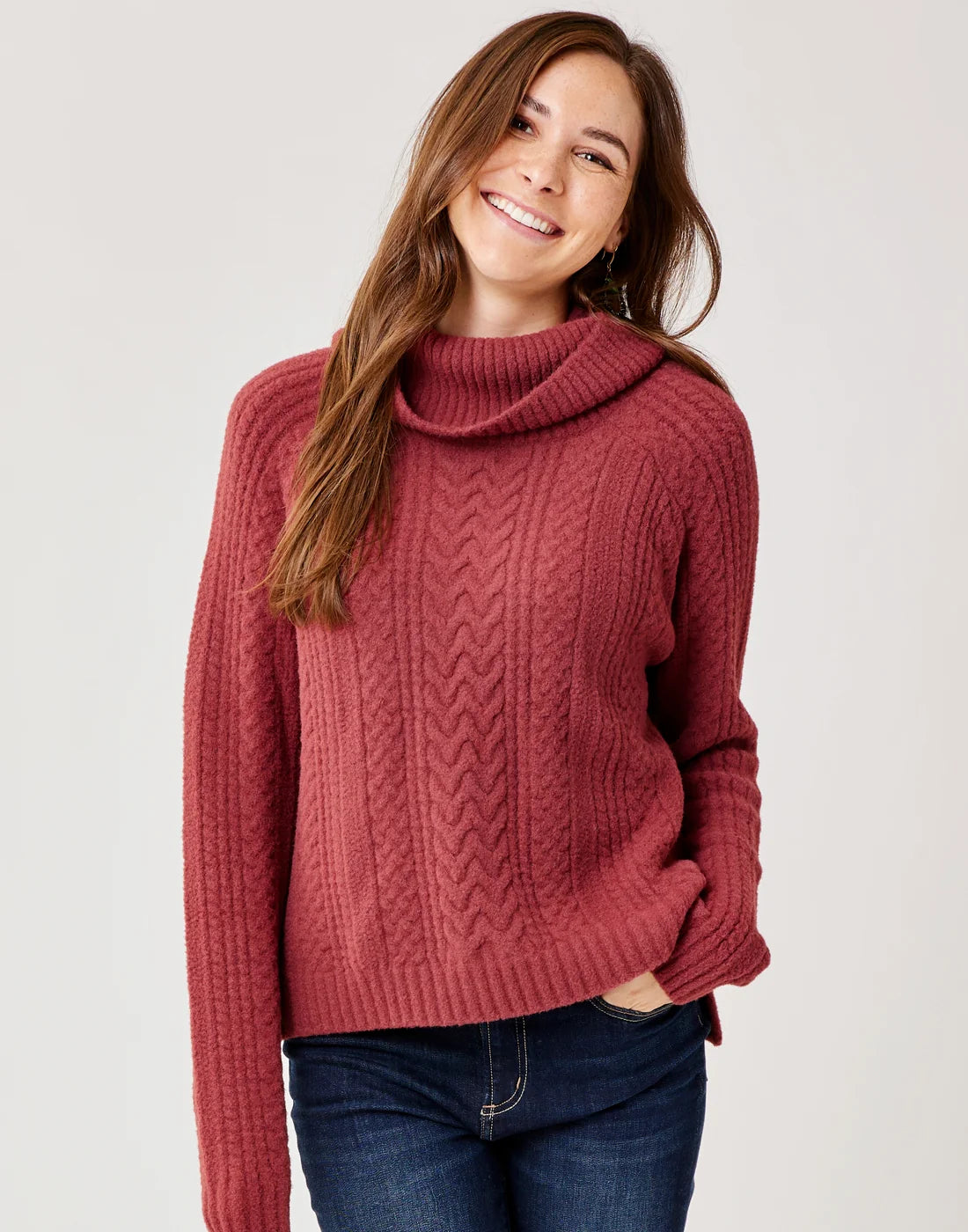 Field Sweater: Brick