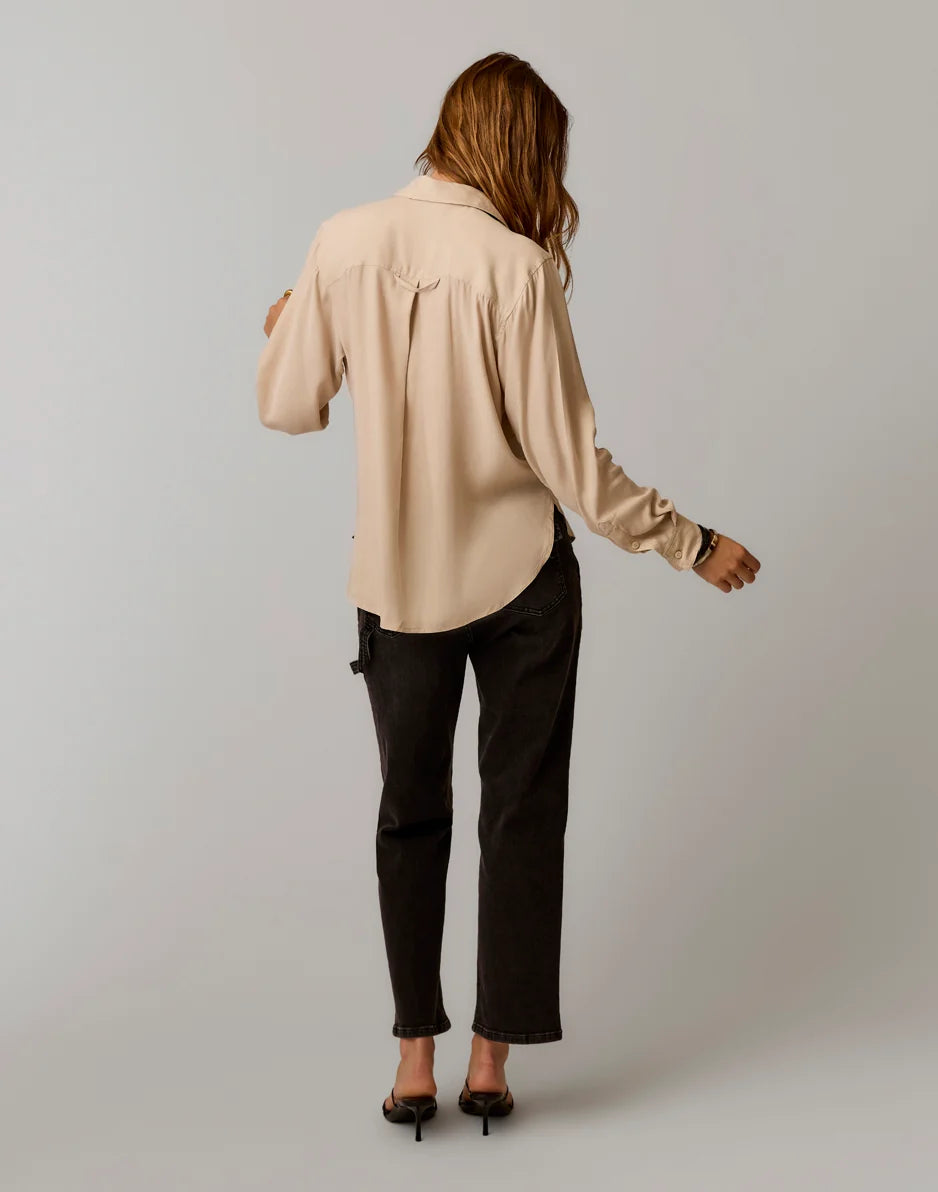 Angela Kindsilk Top: Cement