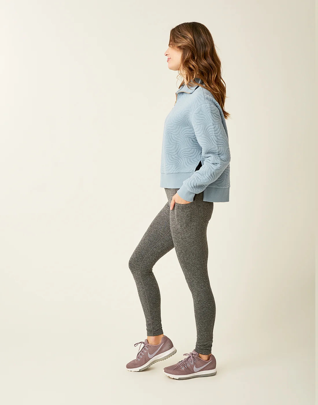 Incline Tight: Black Grey Herringbone - FINAL SALE