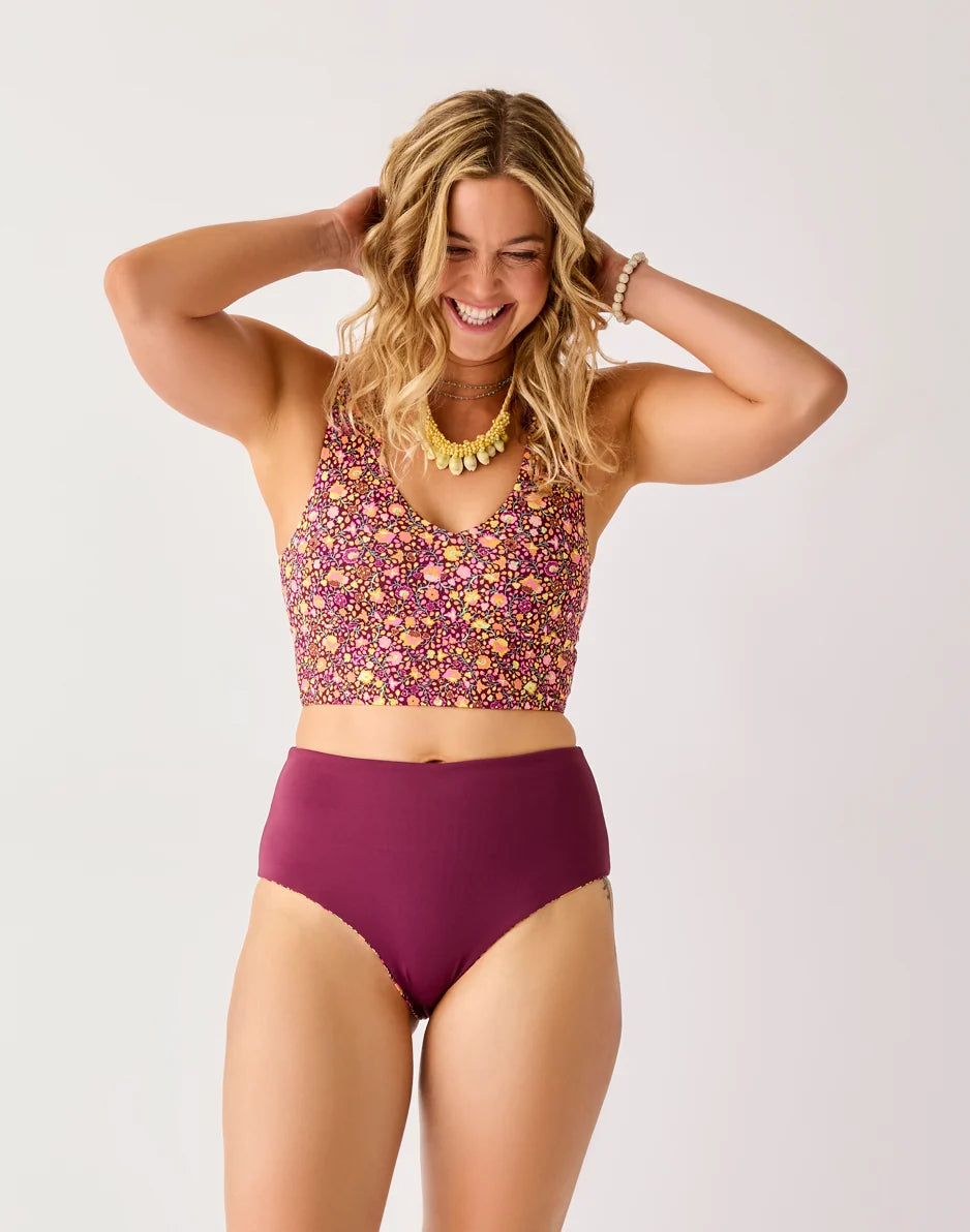 Erin Reversible Bottom: Garden/Nirvana - FINAL SALE
