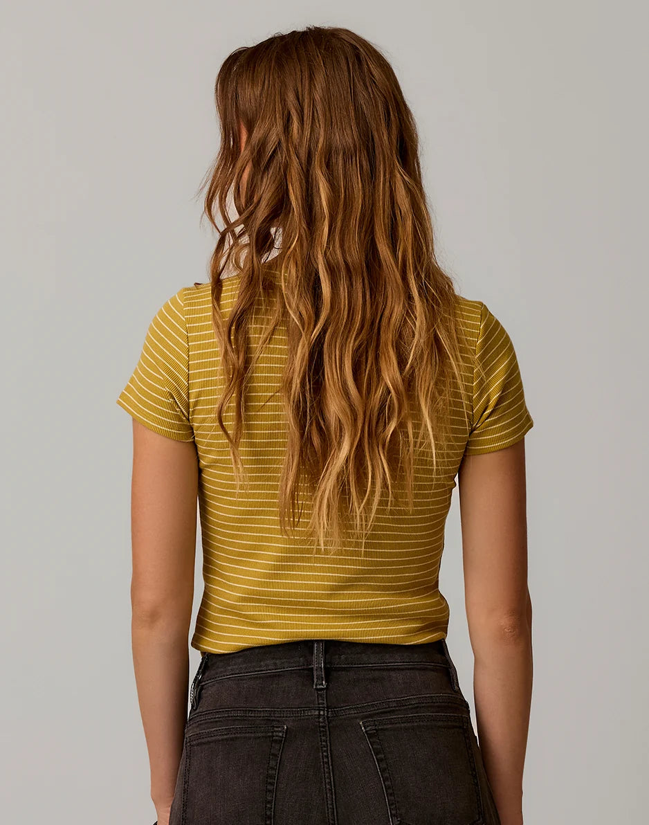 Ever Tee: Gold Glow Stripe