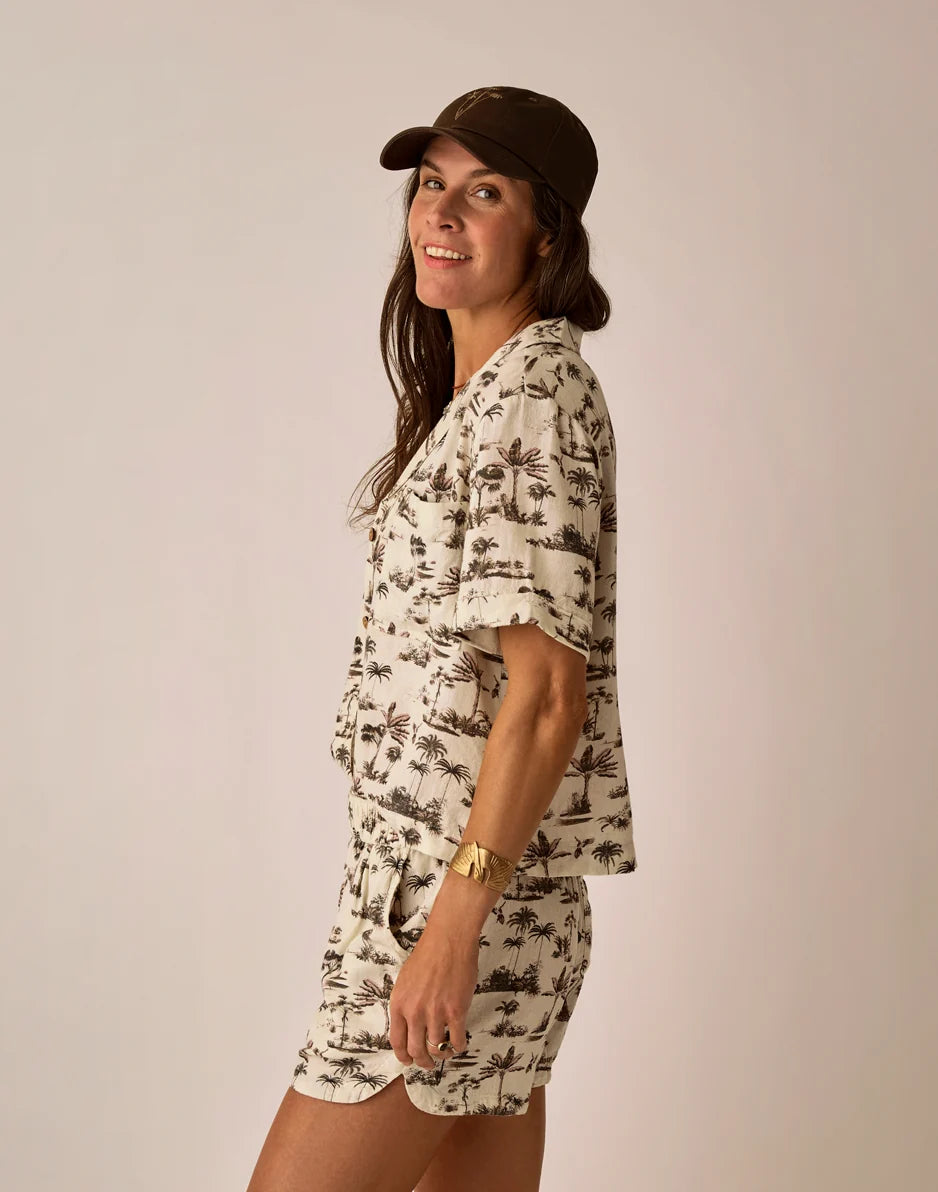 Luca Linen Shirt: Toile