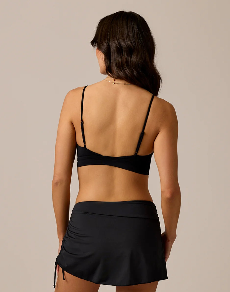 Hoku Swim Skirt: Black