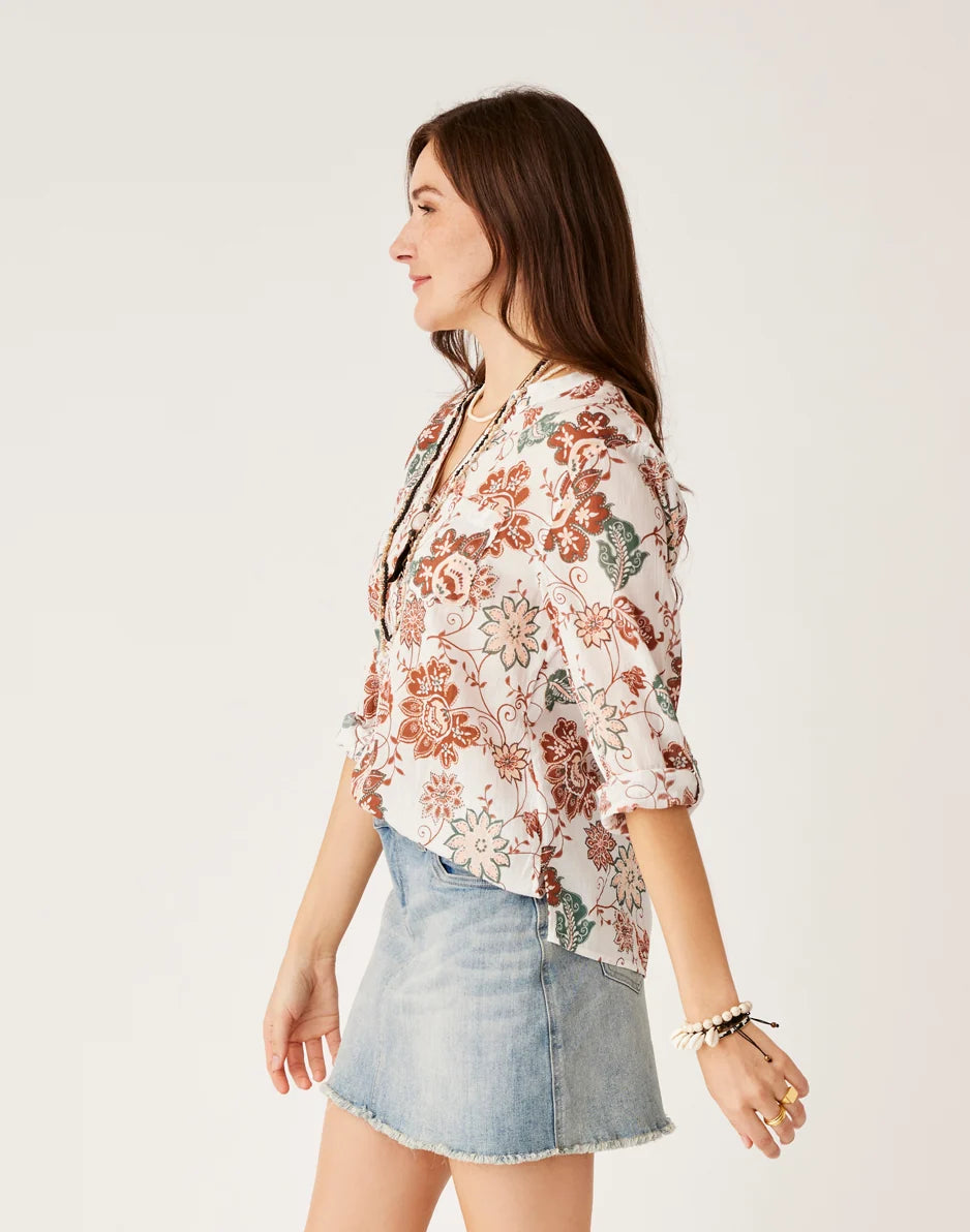 Dylan Gauze Shirt: Cloud Taj - FINAL SALE