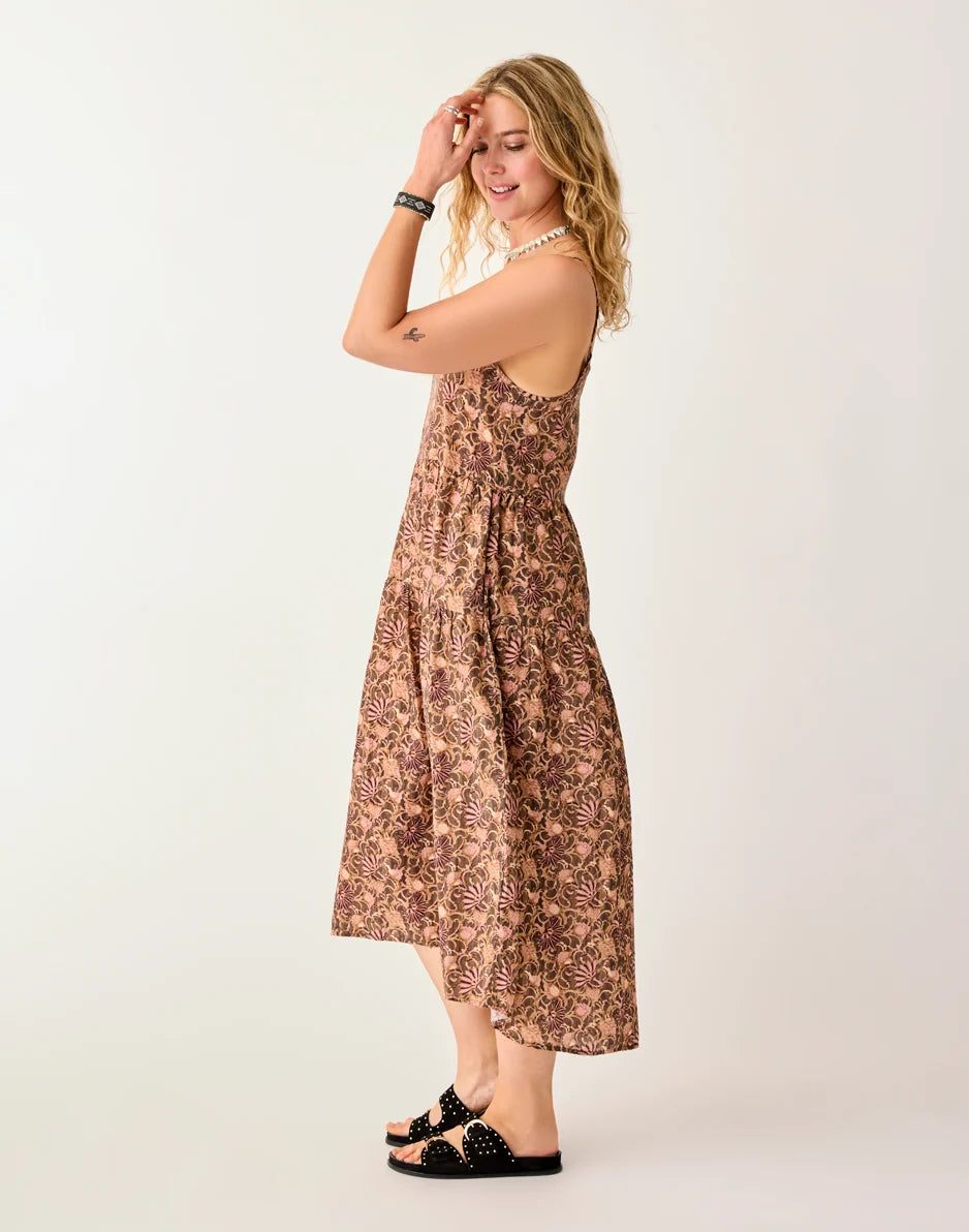 Jacey Textured Dress: Rum Floral - FINAL SALE