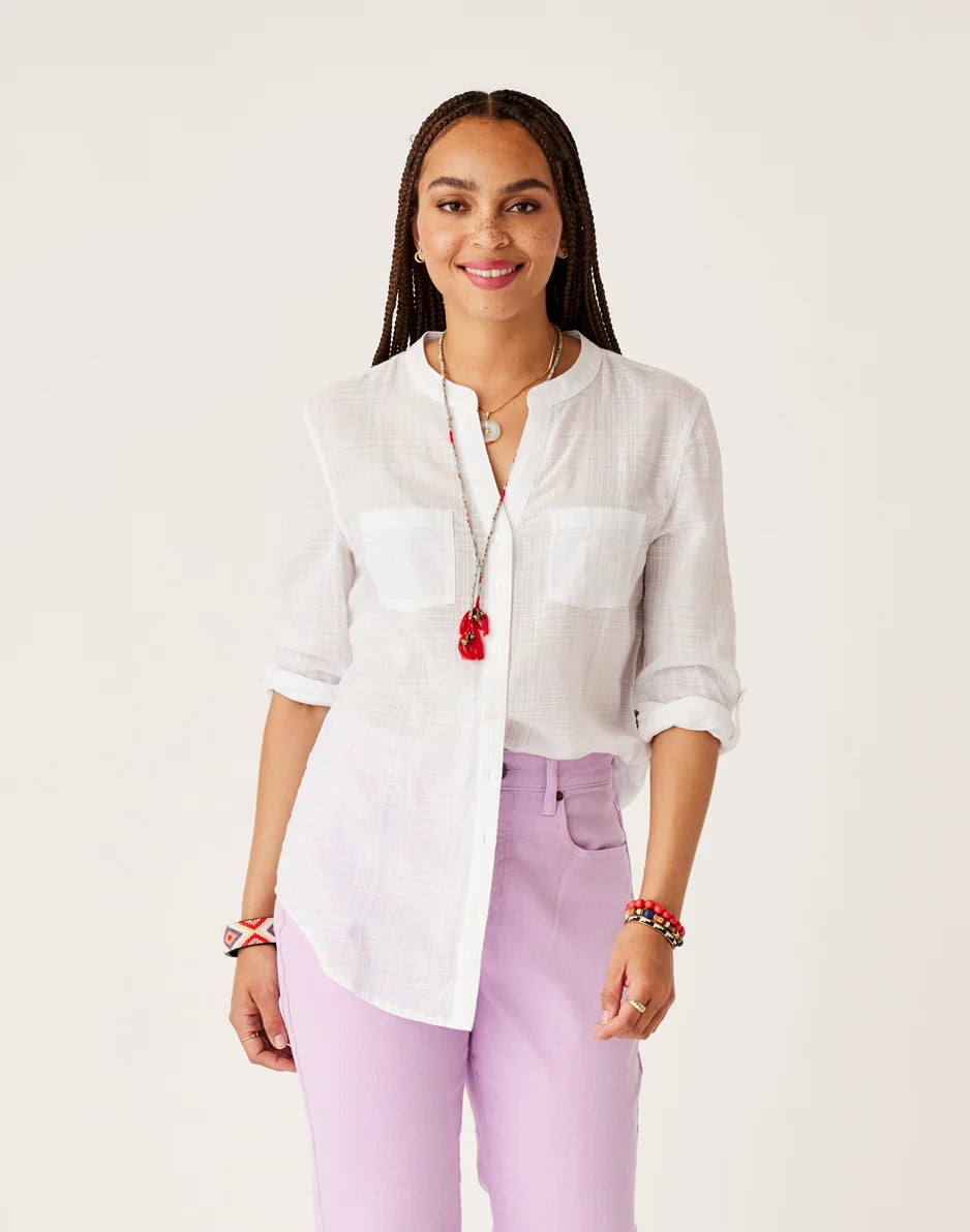 Dylan Textured Tunic: Cloud
