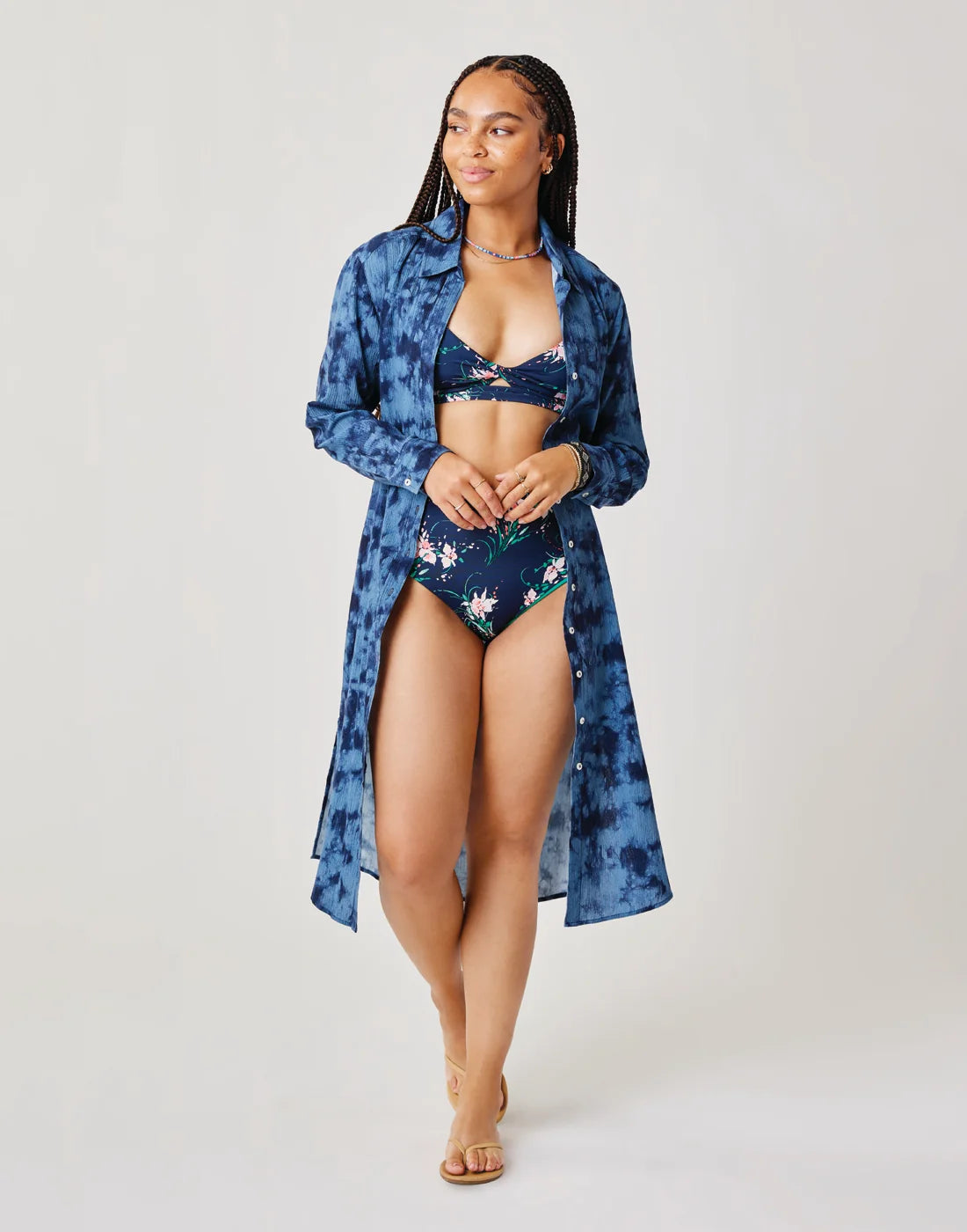 Lana Dress: Navy Tie Dye - FINAL SALE