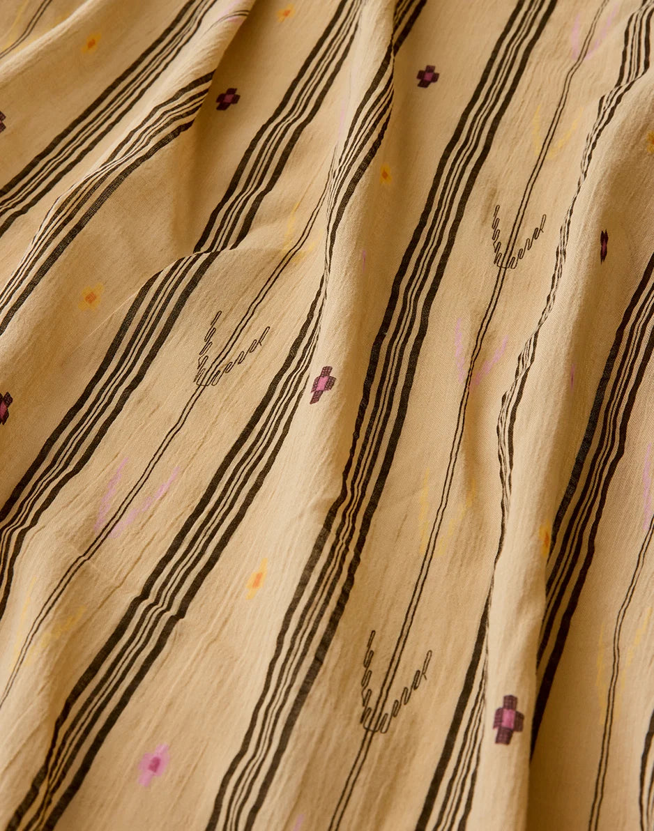 Dylan Gauze Sarong: Rum Stripe