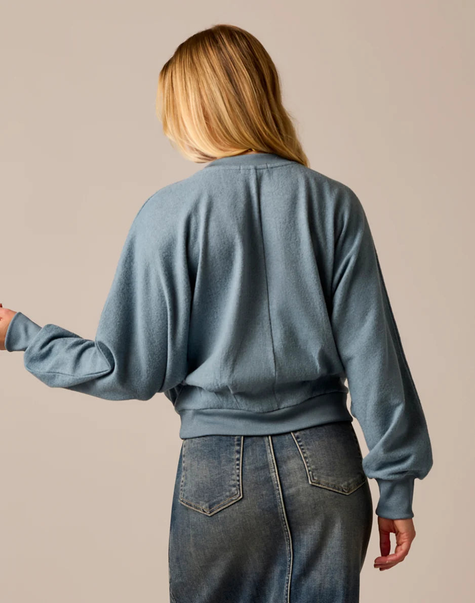 Anneke Supersoft Dolman: Blue Mirage Heather