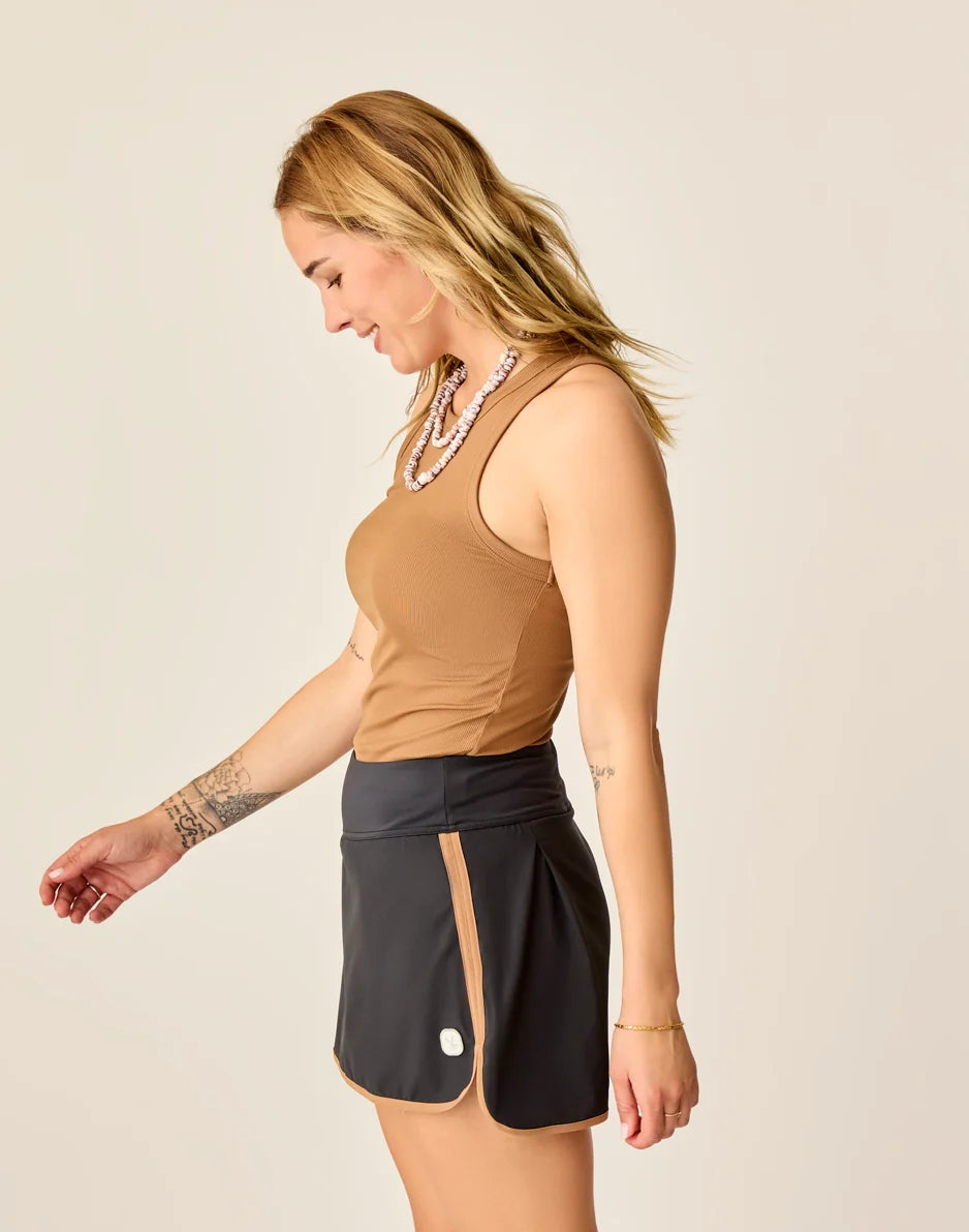 Lyra Rib Tank: Rum - FINAL SALE