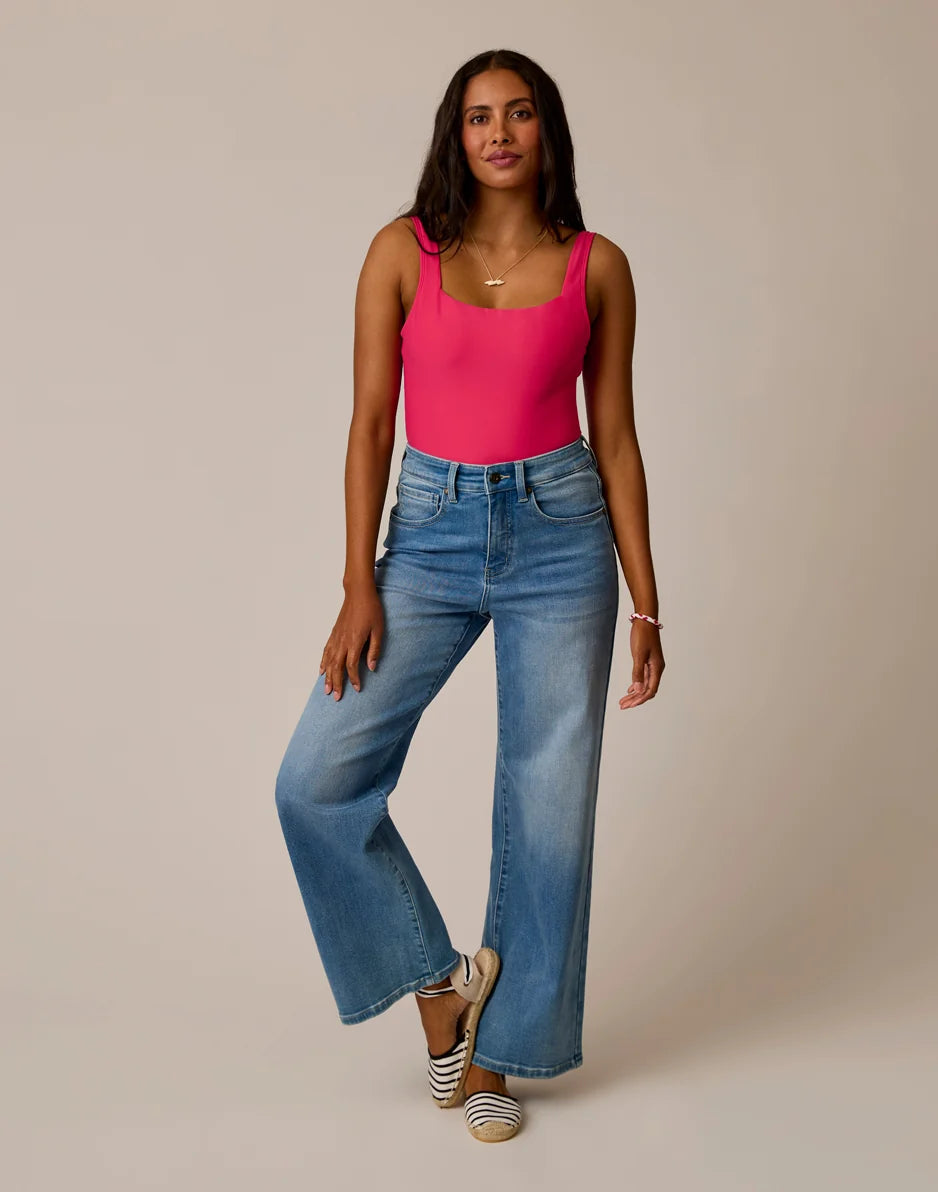 Audrey Wide Leg: Blue Tide
