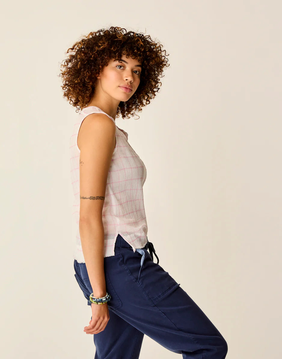 Dylan Tank: Hot Pink Plaid - FINAL SALE