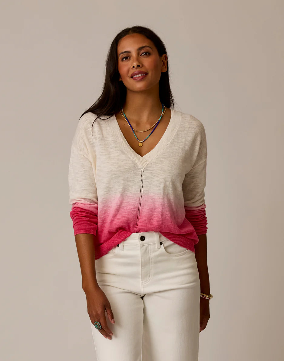 Georgie Sweater: Watermelon Dip Dye