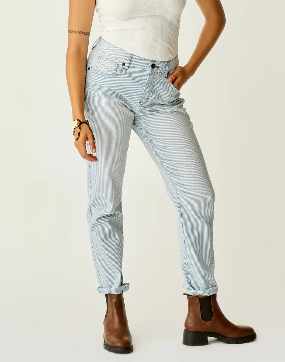 Carson Hi Rise RR Stripe: Indigo Stripe - FINAL SALE