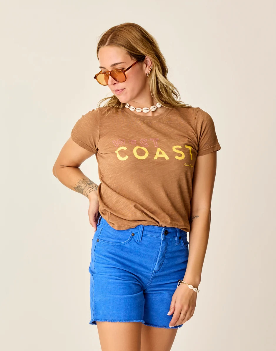 Cassidy Graphic Tee: Rum West - FINAL SALE