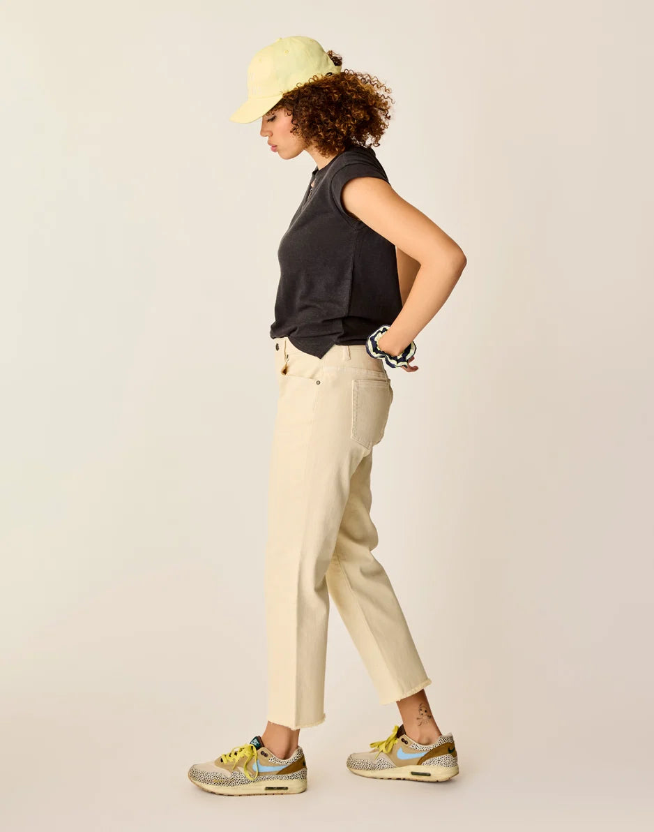 Austin Crop Jean: Ecru