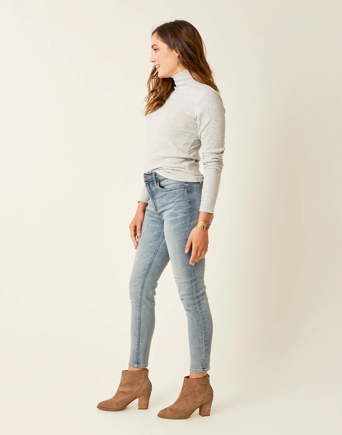 Denia Top: Light Heather Grey - FINAL SALE