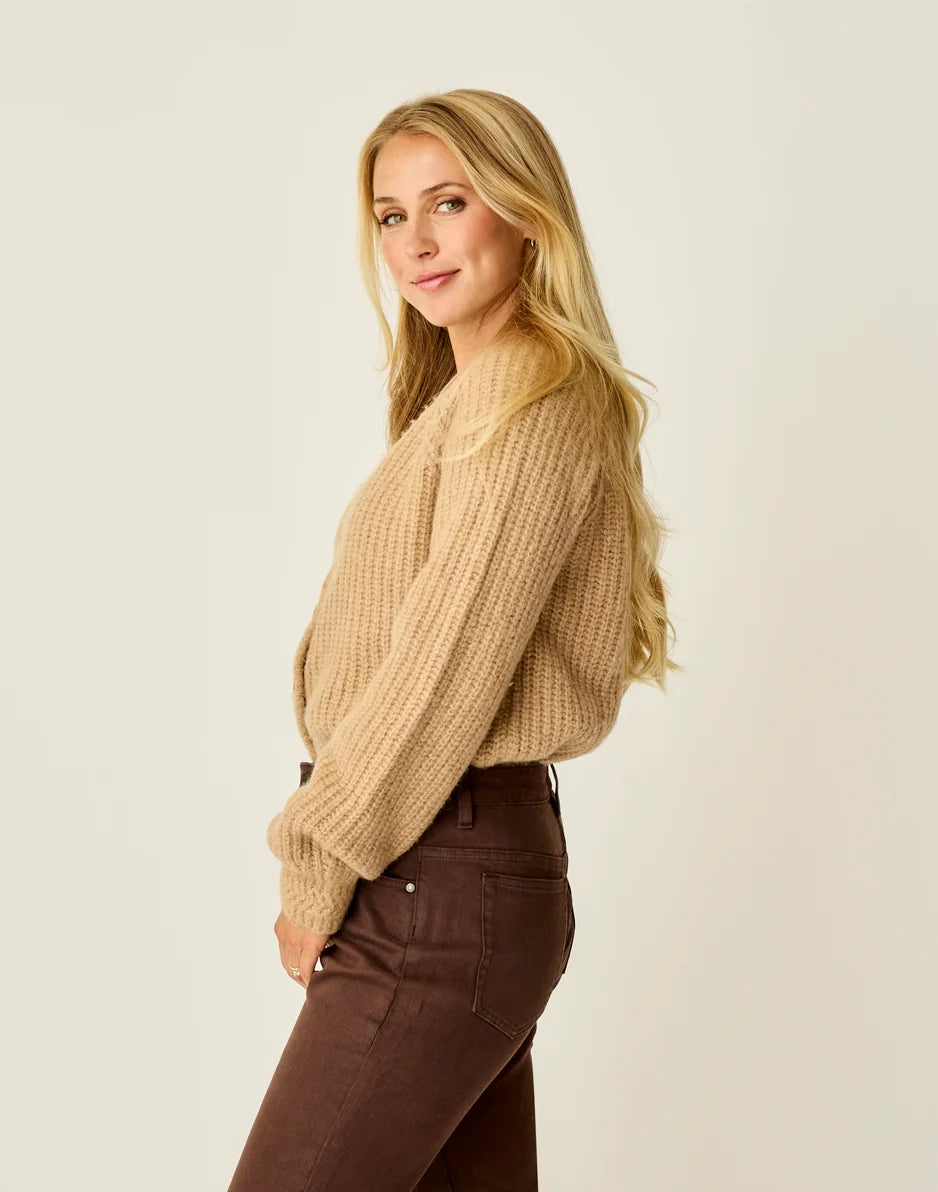 Daphne Wool Cardigan: Camel