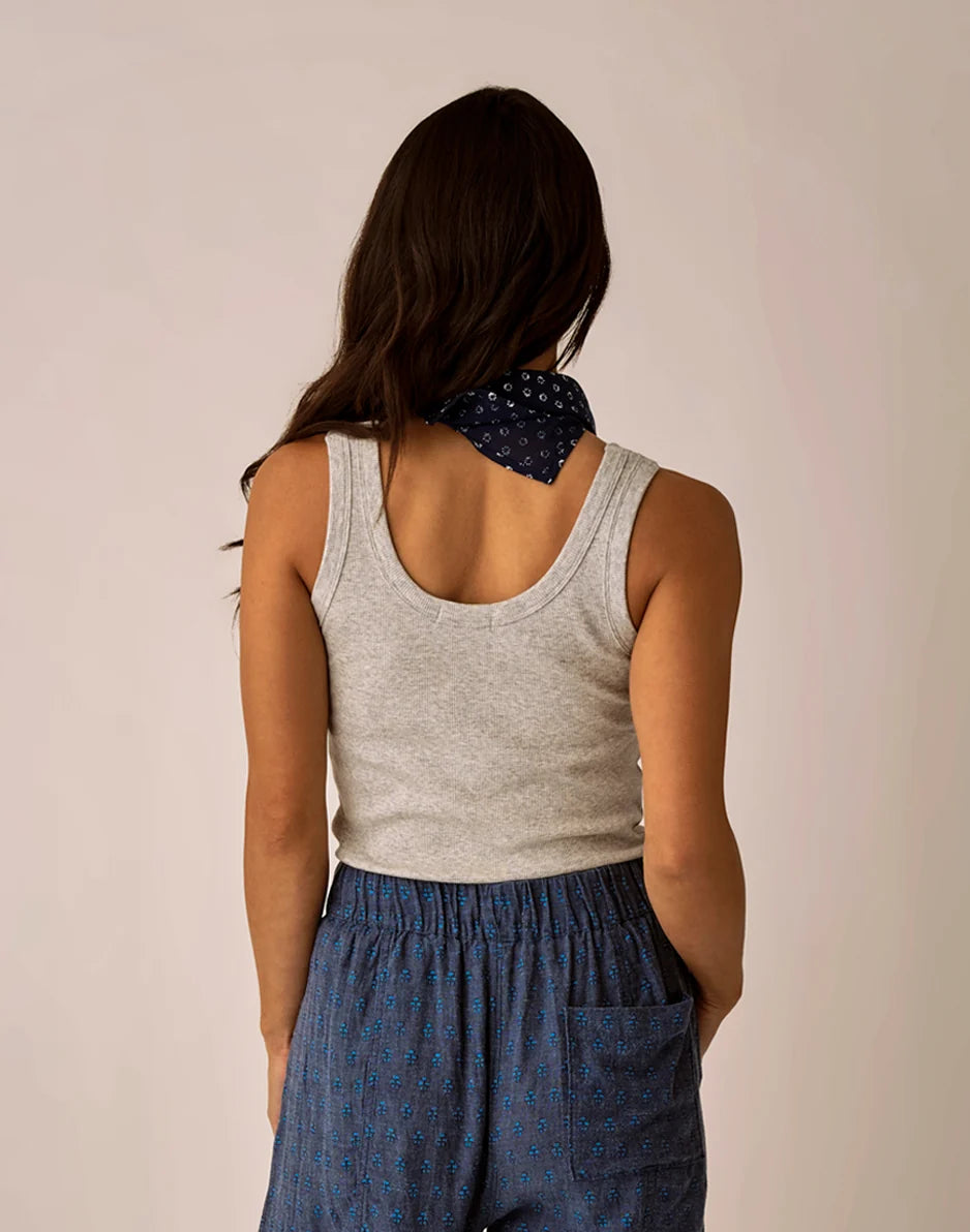 Ever Rib Tank: Heather Grey