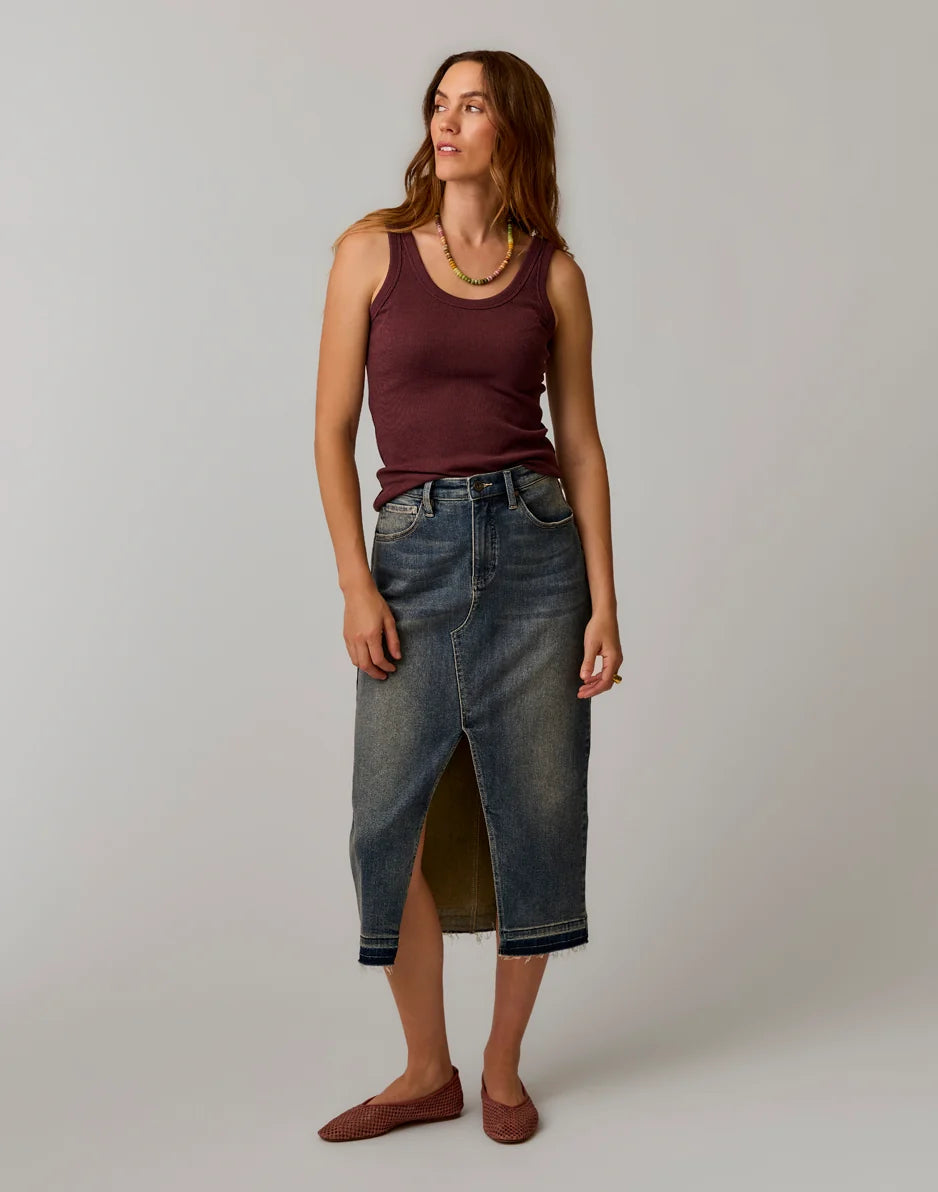 Atlas Denim Skirt: Favorite Fade