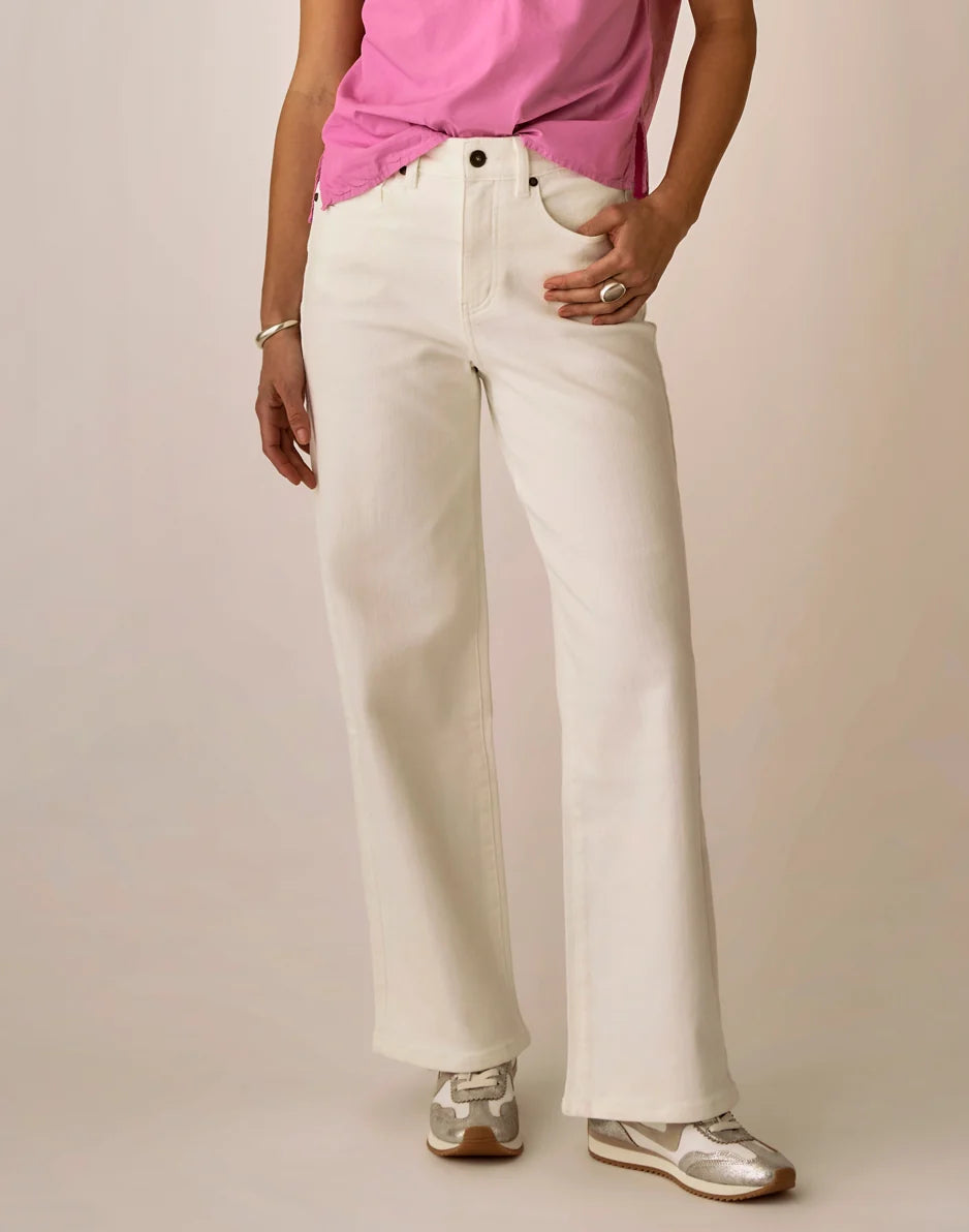 Audrey Wide Leg: White