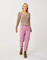Emma Top: Dk. Brown Stripe - FINAL SALE