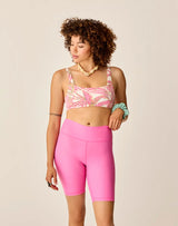 Lucie 8" Compression Short: Hot Pink - FINAL SALE
