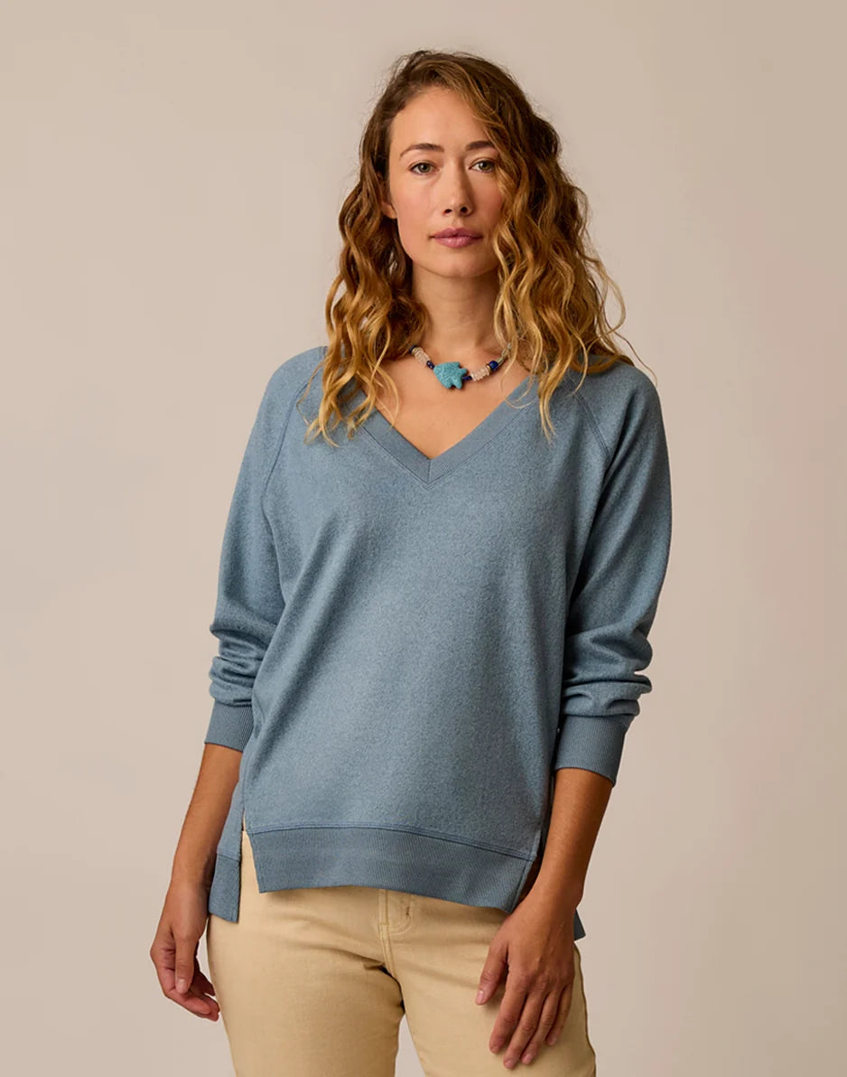 Alena Supersoft Top: Blue Mirage Heather