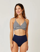Erin Reversible Bottom: Navy Stripe/Navy - FINAL SALE